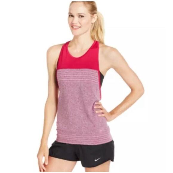 Nike Pink Training Racer Back Top Sz L NWT Dri Fit Active Wear - Picture 1 of 7
